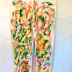 Rare Ralph Lauren Men's Jeans Painted/Splattered